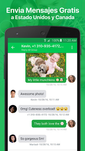Captura de pantalla de textPlus: Mensajes y Llamadas