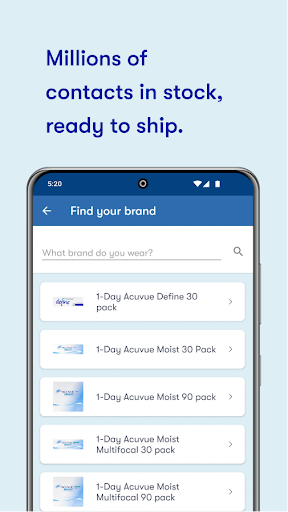 Captura de pantalla de 1800 Contacts - Lens Store