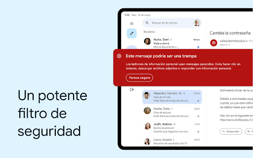 Captura de pantalla de Gmail