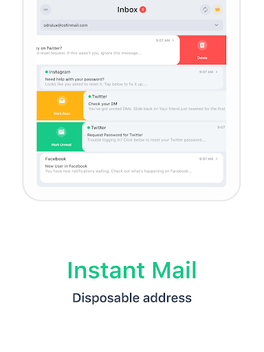 Captura de pantalla de Temp Mail - Correo temporal