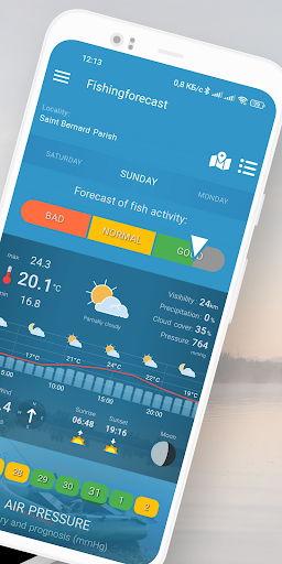 Captura de pantalla de Clima de Pesca