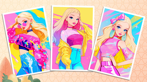 Captura de pantalla de Doll Color: Princess Coloring