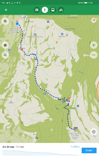 Captura de pantalla de Organic Maps: mapas offline