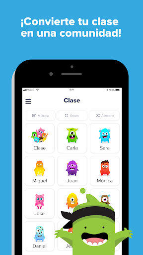 Captura de pantalla de ClassDojo: Aula y casa