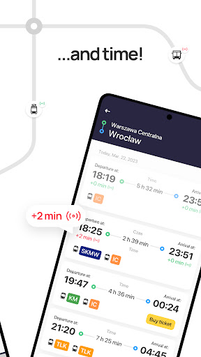 Captura de pantalla de Jakdojade: public transport