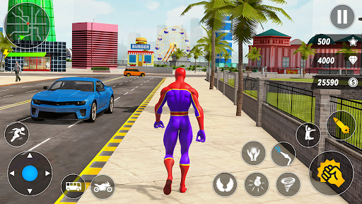 Captura de pantalla de Spider Robot Hero Car Games