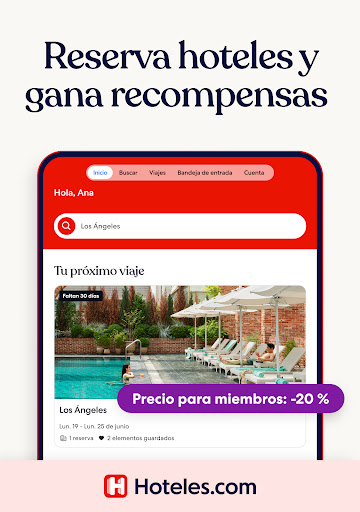 Captura de pantalla de Hoteles.com: ¡hoteles y más!