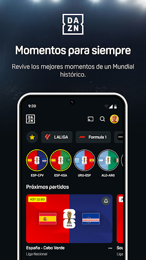 Captura de pantalla de DAZN - Deportes en Directo