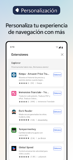 Captura de pantalla de Microsoft Edge:navegador de IA