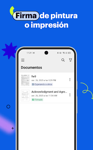Captura de pantalla de SignNow: firmar documentos PDF