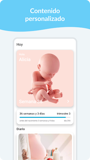Captura de pantalla de Embarazo: Calendario Diario