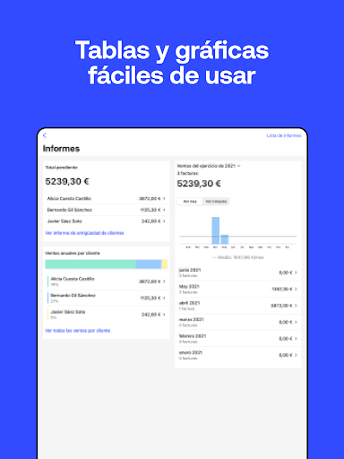 Captura de pantalla de Invoice2go: facturación fácil