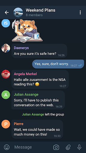 Captura de pantalla de Telegram X