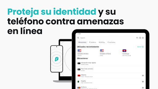 Captura de pantalla de Surfshark - VPN veloz y segura