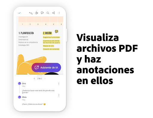 Captura de pantalla de Adobe Acrobat Reader para PDF