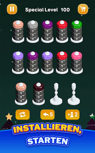 Muttern Sortieren - Farbspiel Screenshot