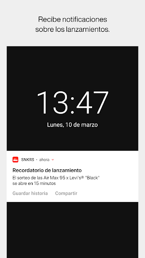 Captura de pantalla de Nike SNKRS: Zapatillas y ropa