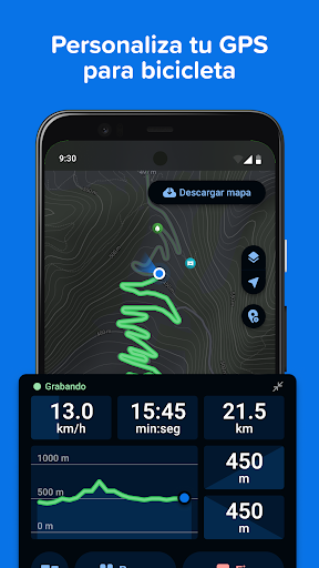 Captura de pantalla de Bikemap: Rutas en bici y GPS