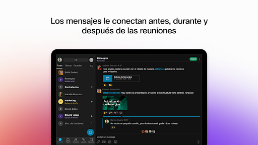 Captura de pantalla de Webex