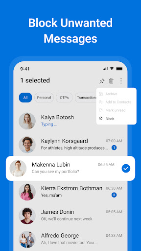 Captura de pantalla de Messages: Text Message, SMS