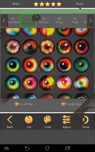 Captura de pantalla de FoxEyes - Change Eye Color