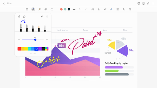 Captura de pantalla de Samsung Notes