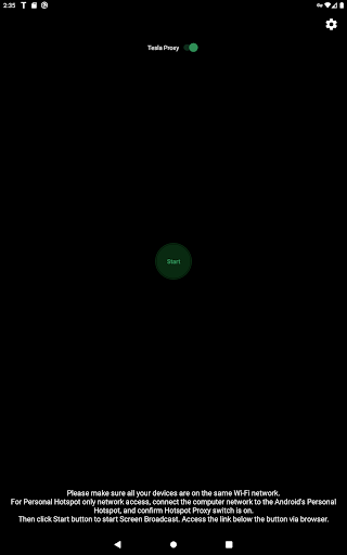 Captura de pantalla de TeslaMirror