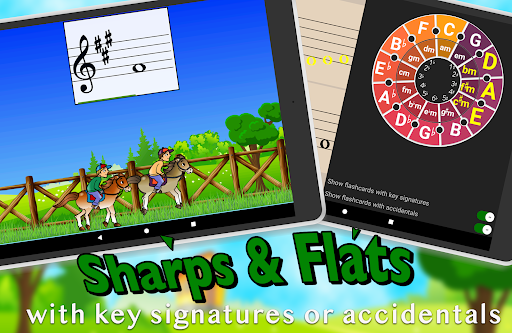 Captura de pantalla de Flashnote Derby- music notes!