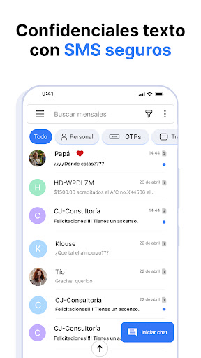 Captura de pantalla de Mensajes