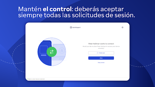 Captura de pantalla de TeamViewer QuickSupport