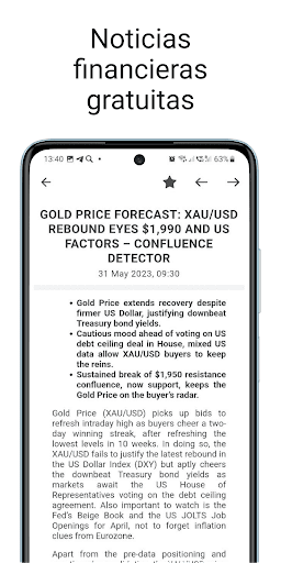 Captura de pantalla de MetaTrader 5
