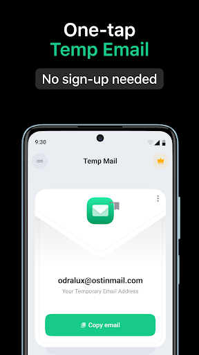Captura de pantalla de Temp Mail - Correo temporal