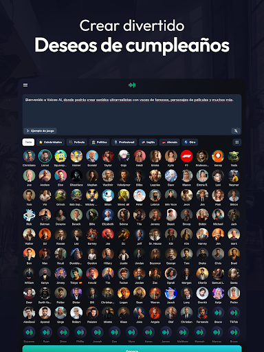 Captura de pantalla de Voices AI: Cambiador de Voz