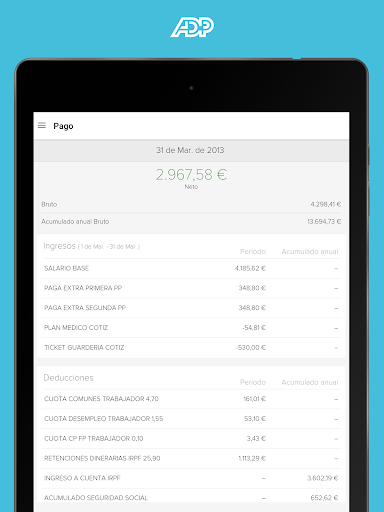 Captura de pantalla de ADP Mobile Solutions