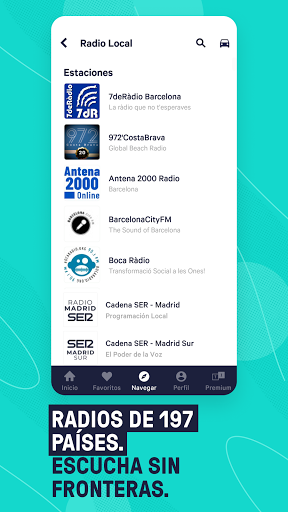Captura de pantalla de TuneIn Radio: música, fm radio