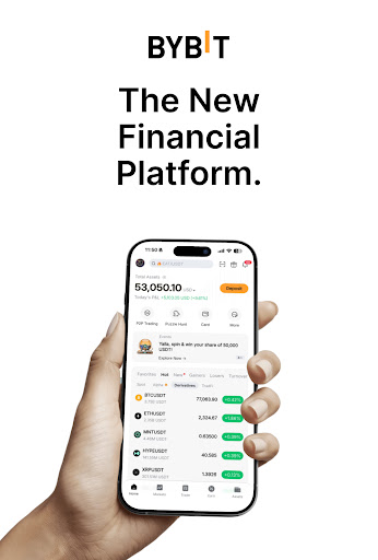 Captura de pantalla de Bybit: Compra Bitcoin y USDT
