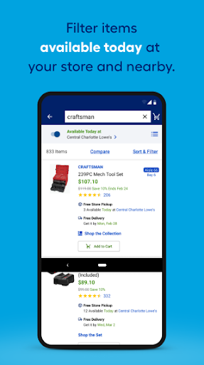 Captura de pantalla de Lowe's