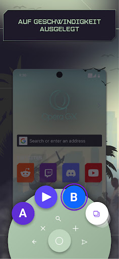 Opera GX: Gaming-Browser Screenshot