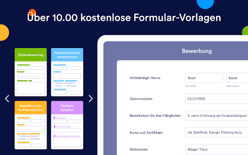 Jotform Formular & Umfrage Screenshot
