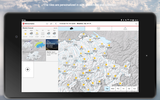 Captura de pantalla de MeteoSwiss