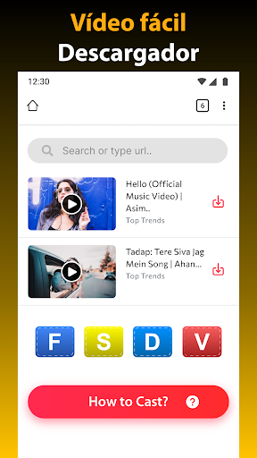 Captura de pantalla de Descargador videos HD - Vidow