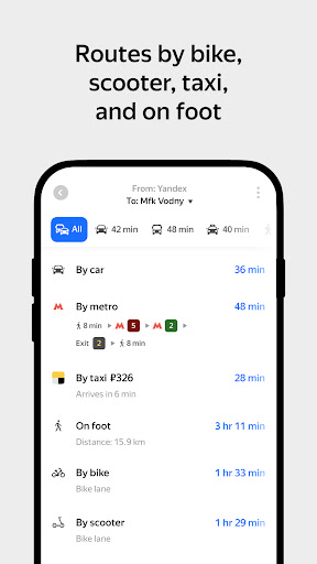Captura de pantalla de Yandex Maps and Navigator