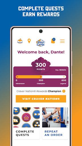 Captura de pantalla de White Castle Online Ordering