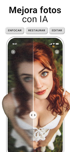 Captura de pantalla de PhotoApp: Mejora fotos con IA