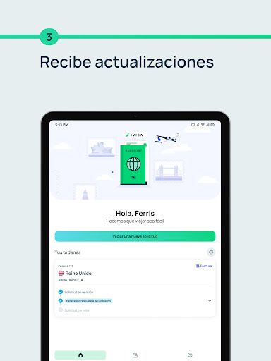 Captura de pantalla de iVisa: Visas de viaje online