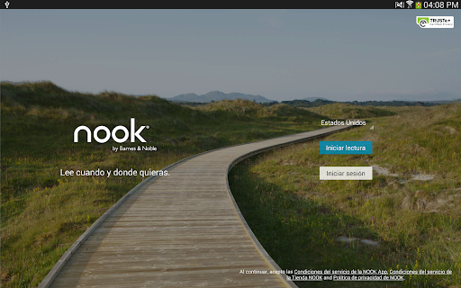 Captura de pantalla de NOOK