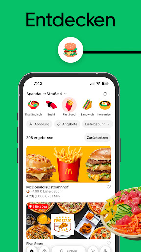 Uber Eats: Essenslieferung Screenshot