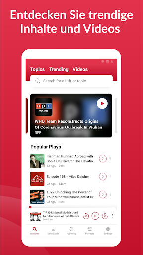 Offline Podcast App: Player FM Screenshot