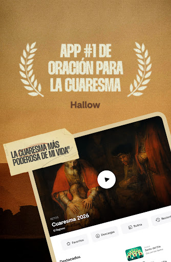 Captura de pantalla de Hallow: Meditación católica