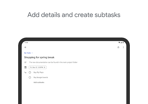 Google Tasks screenshot